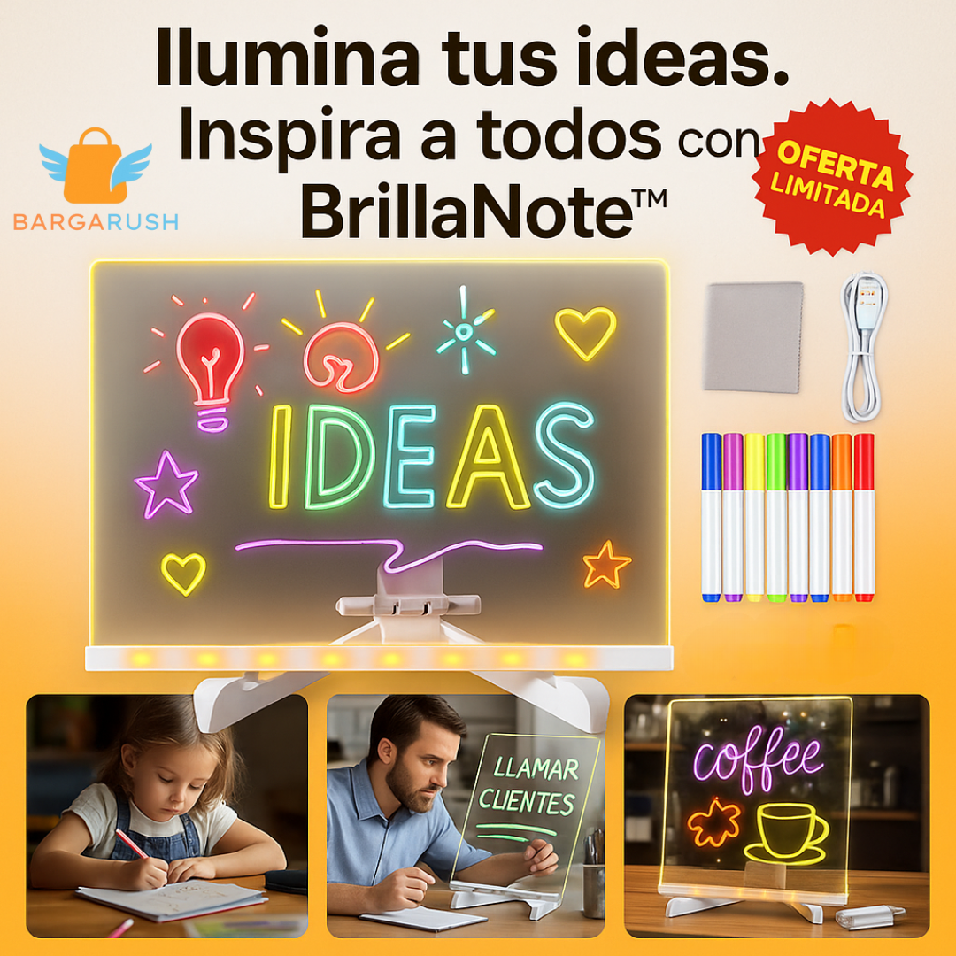 ✨ BRILLANOTE™ | Tu creatividad en luces neón. Regala magia en cada trazo.