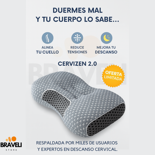 💤 CerviZen 2.0 |  Diseñada para alinear tu cuello y relajar tu cuerpo en solo minutos.