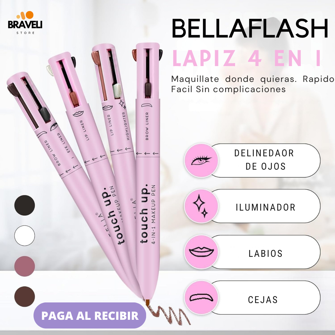 💄 BellaFlash | Cejas, labios, ojos y contorno sin cargar nada más
