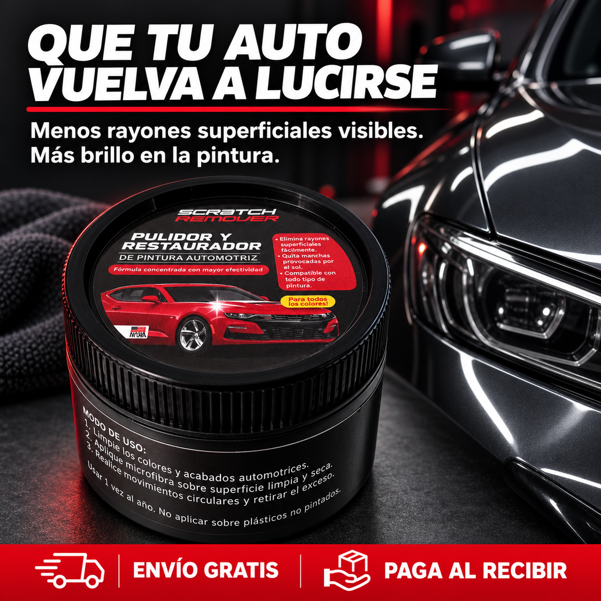 Lustre Pro Antirrayones: pulidor para autos, envío gratis y pago al recibir.