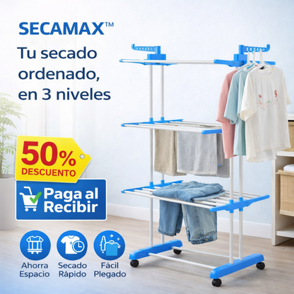 SECAMAX™ — Tu secado ordenado, en 3 niveles.