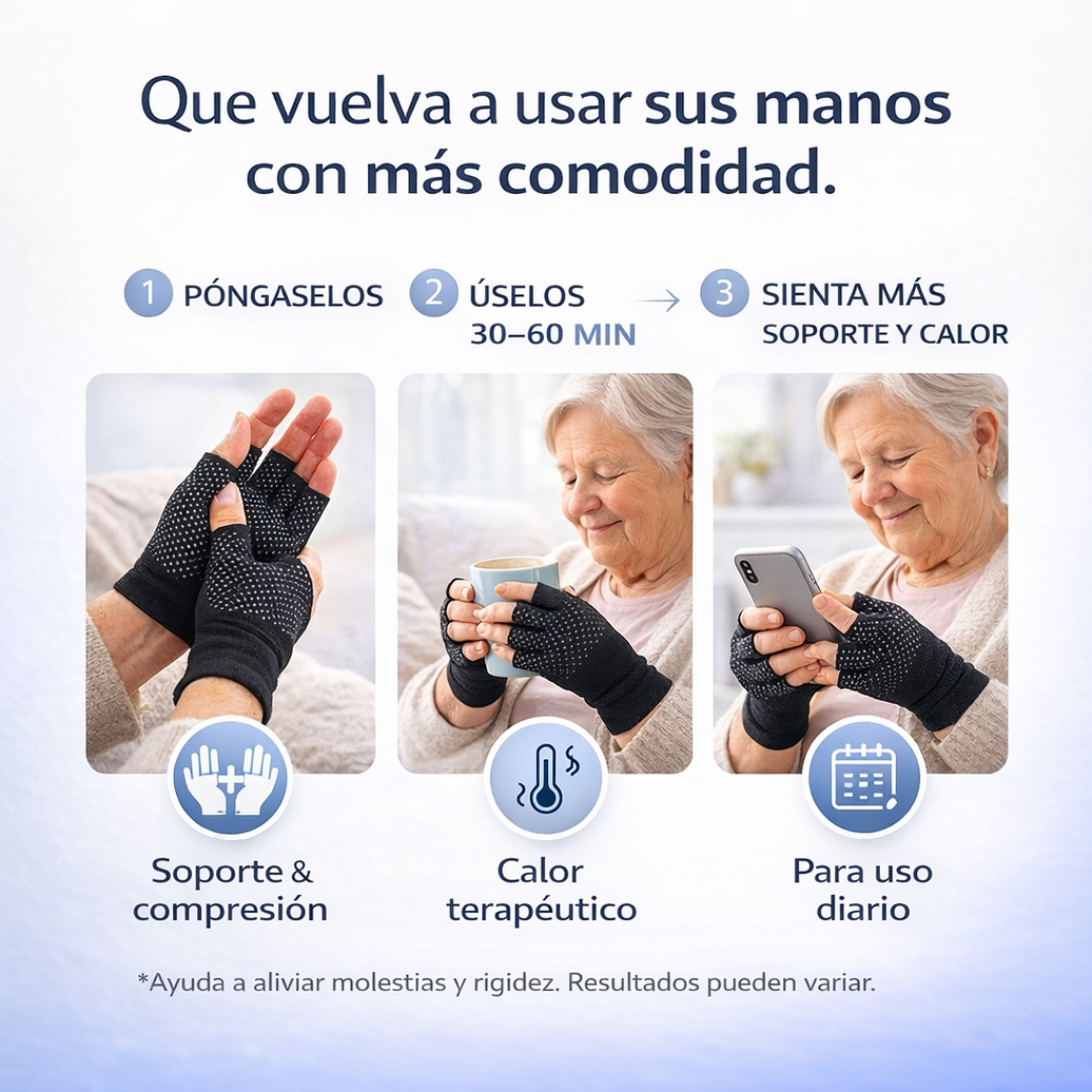 TERMOCOMP™ | Compresión suave, dedos libres, más comodidad al instante.
